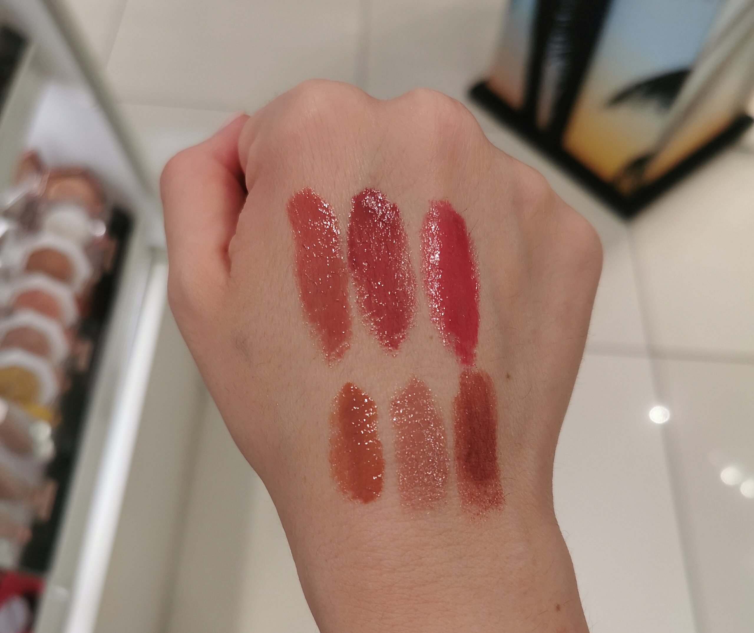 (Top L-R) Is it Fussy, RiRi, High Hibiscus(Bottom L-R) Fenty Glow, Blaz'd Donut, Sp'Ice n Cold